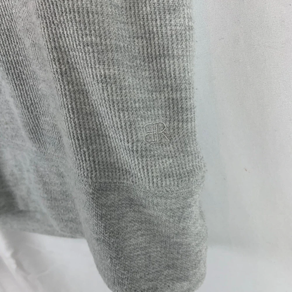 Banana‎ Republic Sweatshirt Mens Medium Gray Long Sleeve Thermal Texture